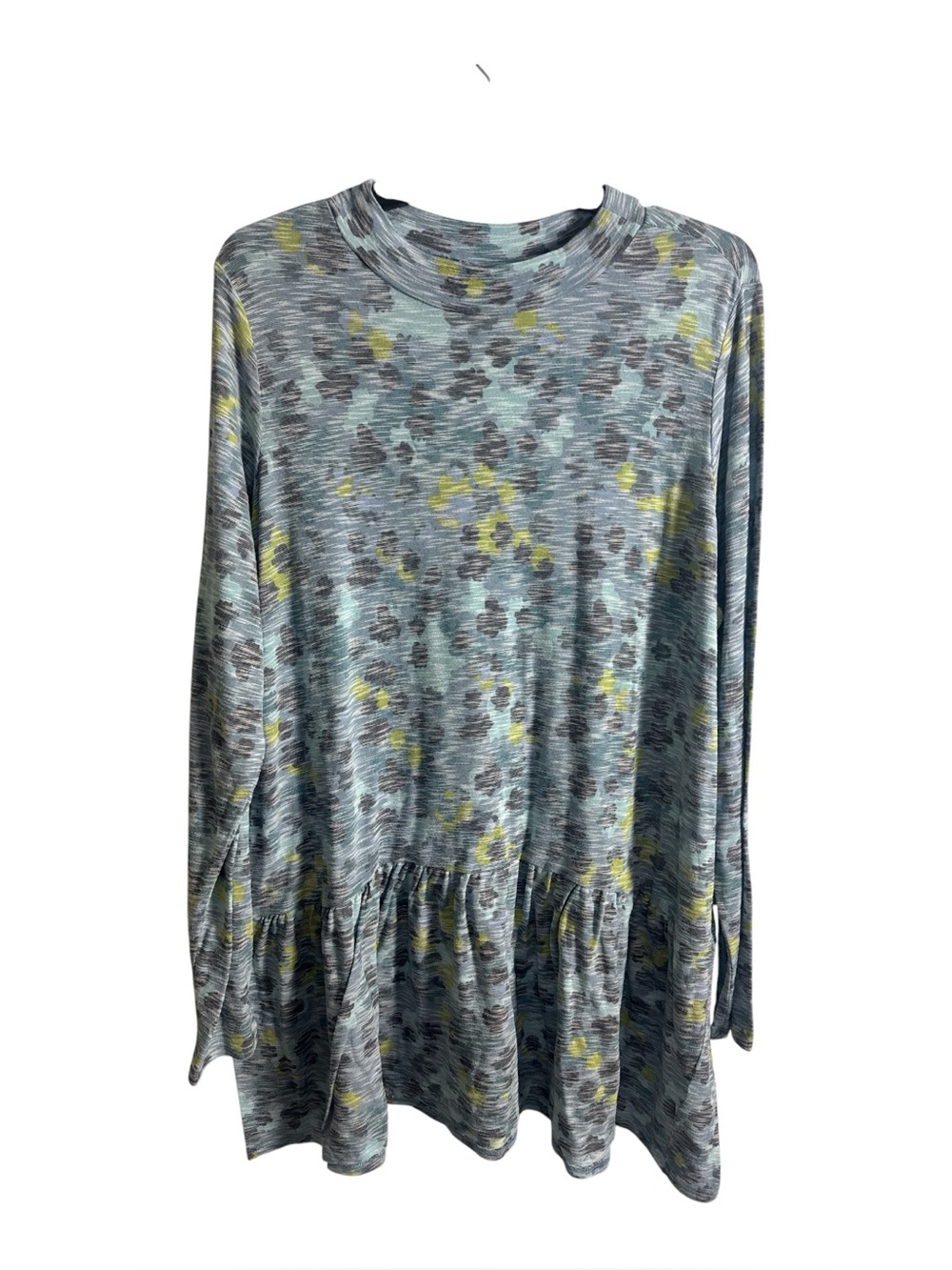 LOGO by Lori Goldstein Abstract Muted Print Tunic Top 1X  Wearable Art